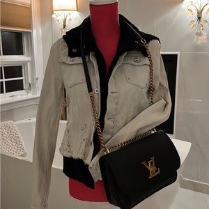 Free people distressed denim jean jacket